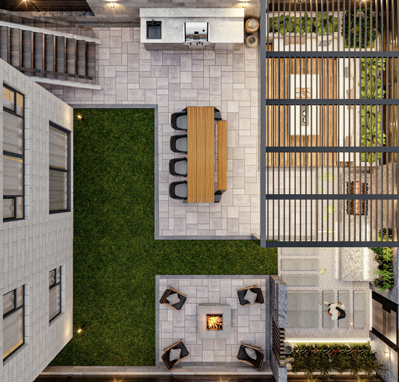 Top view rendering